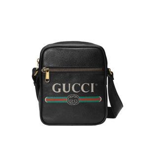 [스페셜오더]GUCCI-523591 8163 구찌 블랙 가죽 구찌 프린트 메신저 백