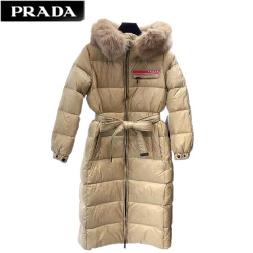 PRADA-10257 프라다 베이지 나일론 롱 패딩 여성용