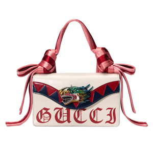 [스페셜오더]GUCCI-466404 8079 구찌 나가 드레곤 화이트 가죽 숄더 백 