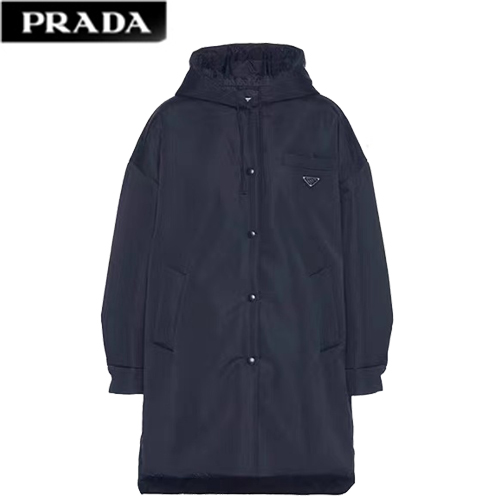 PRADA-082711 프라다 블랙 트라이앵글 로고 다운 코트 여성용