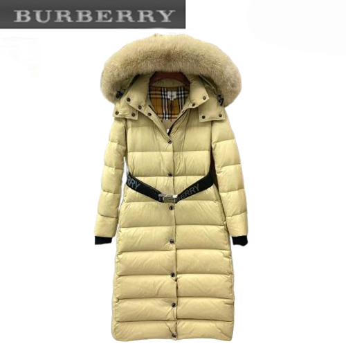 BURBERRY-10267 버버리 베이지 나일론 롱 패딩 여성용