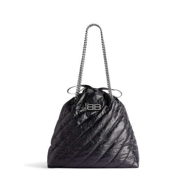 [스페셜오더]BALENCIAGA-742941 발렌시아가 블랙 CRUSH 미디엄 퀄티드 토트백 39cm