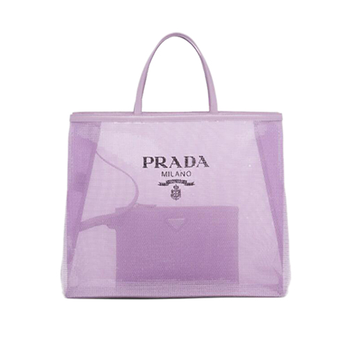 [스페셜오더]PRADA-1BG416 프라다 퍼플 시퀸 메쉬 토트 백