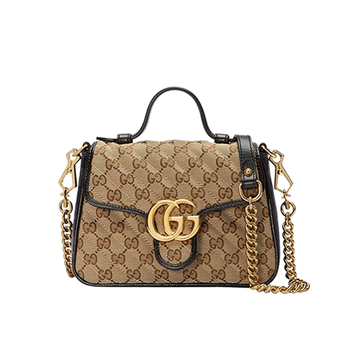 [스페셜오더]GUCCI-583571 9772 구찌 GG 마몽 베이지/블랙 미니 숄더백