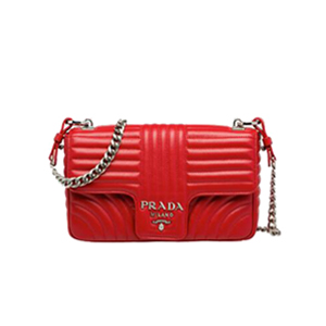 [스페셜오더]PRADA-1BD108 프라다 송아지 가죽 레드 다이어그램 숄더백