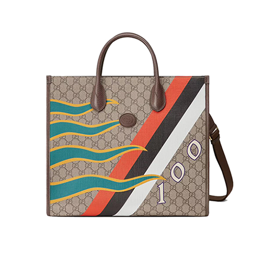 [스페셜오더]GUCCI-674148 8678 구찌 GG 수프림 기하학적 프린트 미디엄 토트백