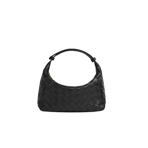 [스페셜오더]BOTTEGA VENETA-754443 보테가 베네타 블랙 인트레치아토 위빙 미니 월리스 20CM