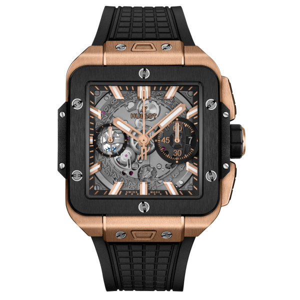 [스페셜오더][BBF]Hublot-스퀘어 뱅 유니코 18K 킹골드 블랙 세라믹 42mm 1:1 Best Edition - 821.NM.0170.RX