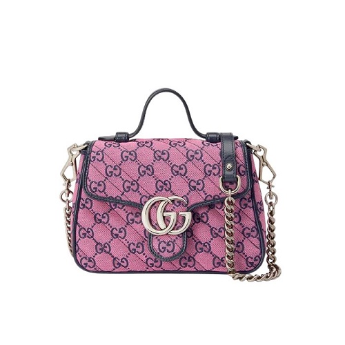 [스페셜오더]GUCCI-583571 5279 구찌 핑크 GG 마몽 GG 멀티컬러 미니 탑 핸들 백