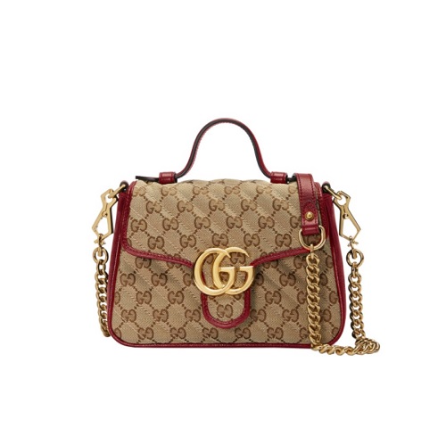 [스페셜오더]GUCCI-583571 8561 구찌 베이지 GG 마몽 미니 탑 핸들 백