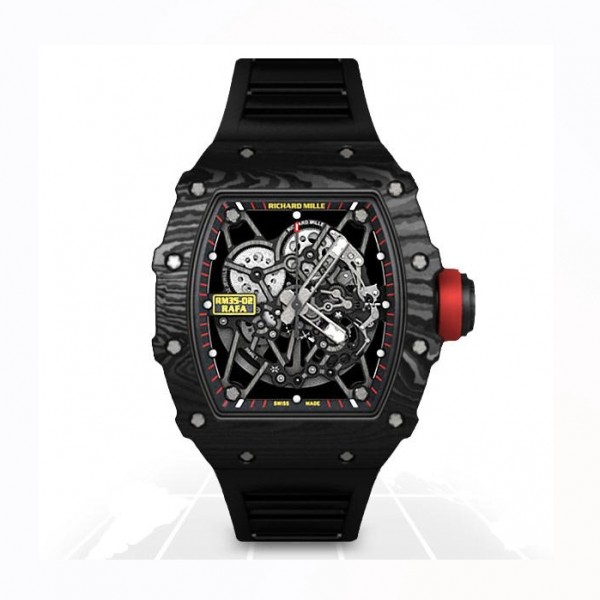 [스페셜오더][BBR]RICHARD MILLE-리차드 밀 RM 35-02 스켈레톤 라파엘 나달 블랙 러버 스트랩