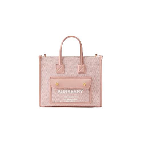 [스페셜오더]BURBERRY-80633081 버버리 브라이트 레드/더스키 핑크 프레야 미니 토트 백