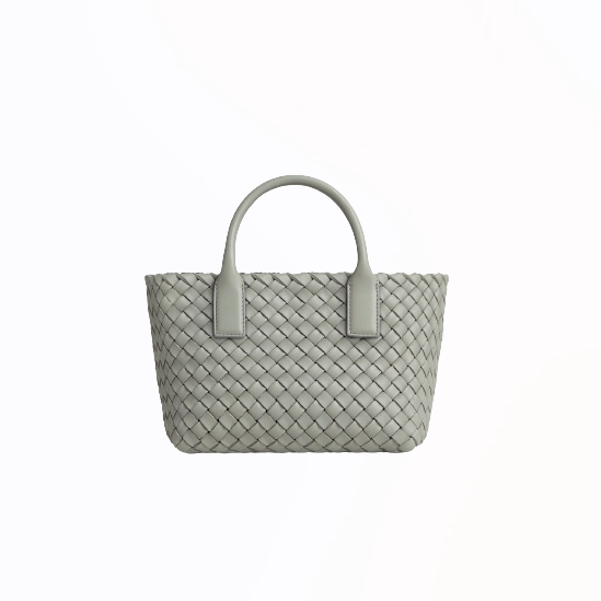 [스페셜오더]BOTTEGA VENETA-709464 보테가 베네타 아게이트 그레이 인트레치아토 미니 까바 토트백 20cm