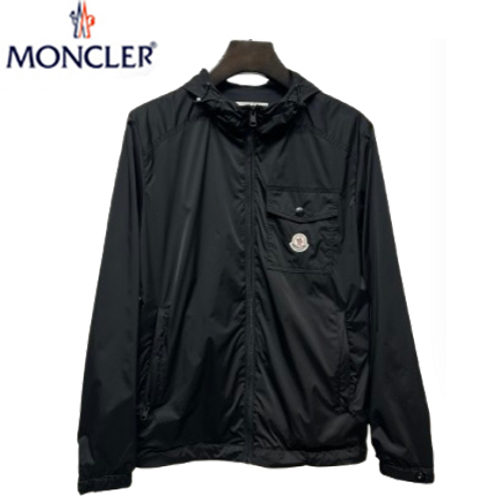 MONCLER-030916 몽클레어 블랙 나일론 바람막이 후드 재킷 남성용