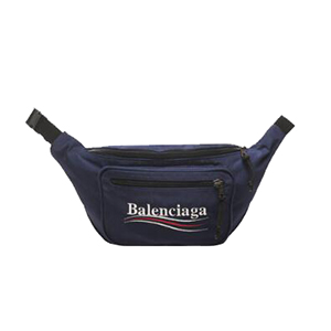 BALENCIAGA-482389 발렌시아가 네이비 나일론 로고 자수 익스플로러 벨트팩