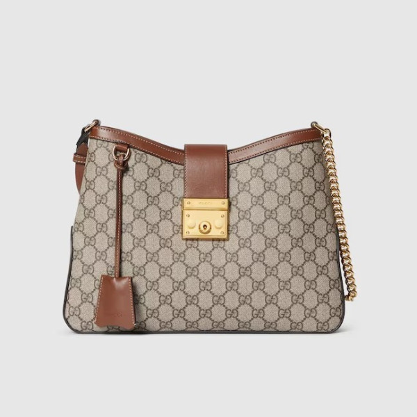 [스페셜오더]GUCCI-795113 구찌 베이지/에보니 브라운 패들락 GG 미디엄 숄더백 32.5cm