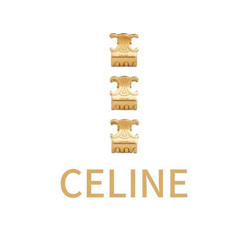 CELINE-46Y846 셀린느 골드 헤어 액세서리 미니 트리옹프 클로 3개 세트