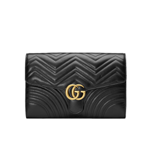 [스페셜오더]GUCCI-498079 1000 구찌 GG Marmont 블랙 마틀라세 가죽 클러치