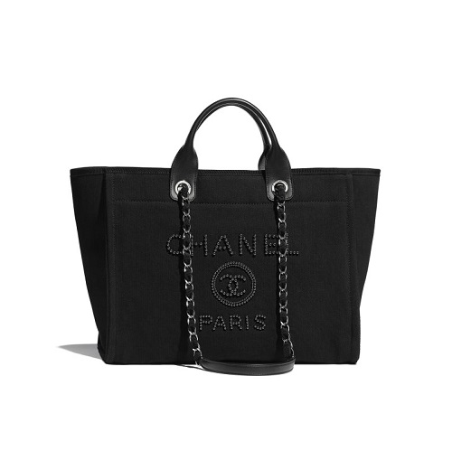 [스페셜오더]CHANEL-A66941 샤넬 블랙 캔버스 도빌 쇼핑백