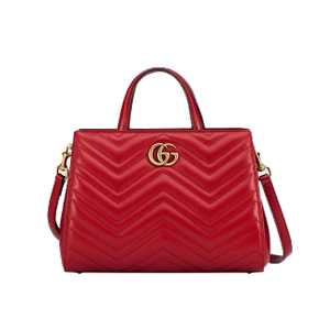 [스폐셜오더]GUCCI-448054 6433 구찌 GG Marmont 가죽 탑 스몰 핸들 백 레드