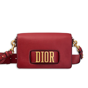 [스페셜오더]DIOR-M8000 디올 레드 스무스 송아지 가죽 DIOR 핸드 스트랩 장식 플랩 백