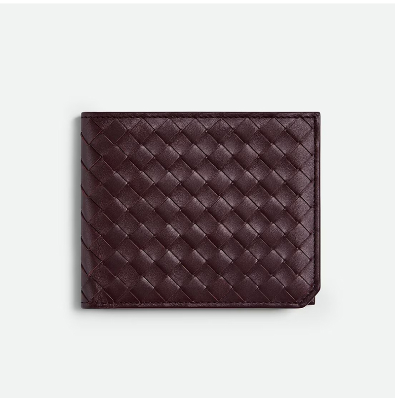 [스페셜오더]BOTTEGA VENETA-796966 인트레치아토 피콜로 폴더형 지갑 다크 바콜로