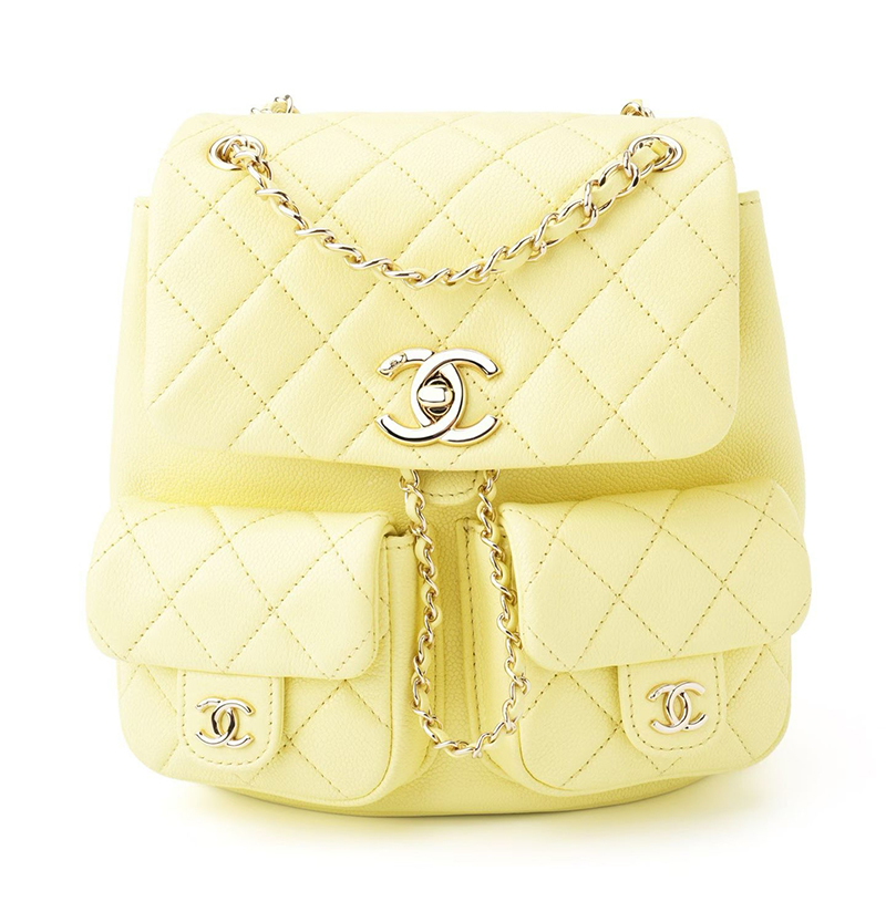  [스페셜오더]CHANEL-AS3860 샤넬 DUMA 듀마 투포켓 백팩 미디움 캐비어 연노랑 금장 
