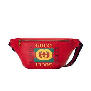 [스페셜오더]GUCCI-493869 6463 구찌 레드 가죽 구찌 프린트 벨트 백