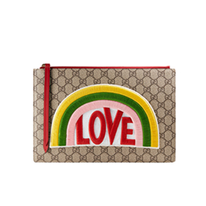 [스페셜오더]GUCCI-476411 9789 구찌 Women s Patchy 레인보우 소프트 GG 수프림 파우치