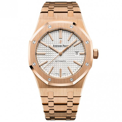 [스페셜오더][ZF]Audemars Piguet-15400 오데마피게 로얄 오크 핑크 골드 실버 다이얼 41mm