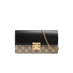 GUCCI-453506 8575 구찌 Padlock 패드락 GG 수프림 캔버스 체인 스트랩 지갑