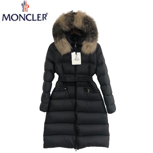 MONCLER-11093 몽클레어 블랙 나일론 롱 패딩 여성용