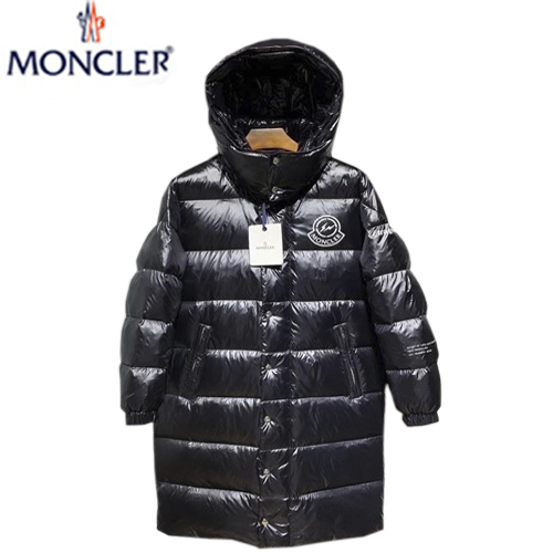 MONCLER-12093 몽클레어 블랙 프린트 장식 롱 패딩 남성용