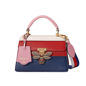 [스페셜오더]GUCCI-476541 4198 구찌 Queen Margaret 가죽 탑 핸들 백 블루 레드