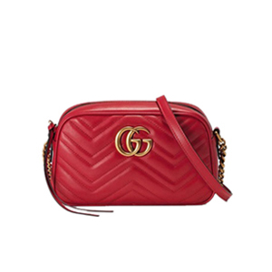 [스페셜오더]GUCCI-447632 6433 구찌 GG Marmont 레드 스몰 소프트 스트럭처드 체인 숄더백 