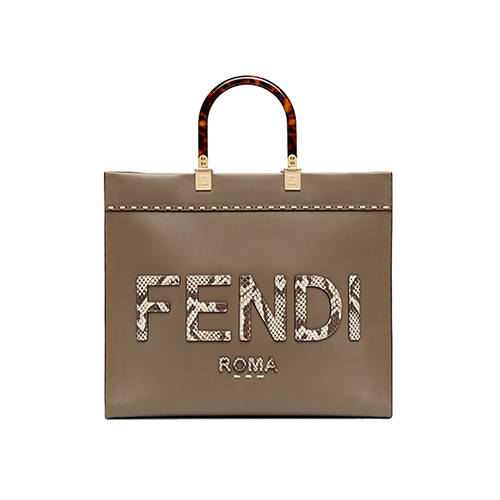 [스페셜오더]FENDI-8BH386 펜디 그레이 펜디 엘라프 선샤인 미디엄 쇼퍼 백