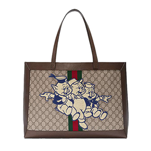 [스페셜오더]GUCCI-547947 8685 구찌 오피디아 GG 수프림 캔버스 Three Little Pigs 토트백