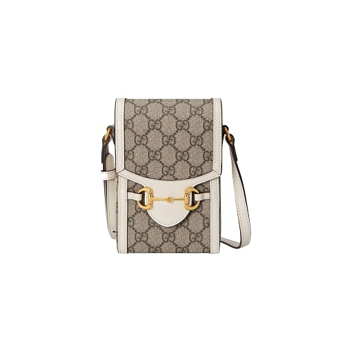 [스페셜오더]GUCCI-625615 9761 구찌 화이트 GG 수프림 홀스빗 1955 미니 숄더백