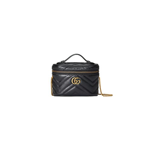 [스페셜오더]GUCCI-699515 1000 구찌 블랙 GG 마몽 미니 탑 핸들백