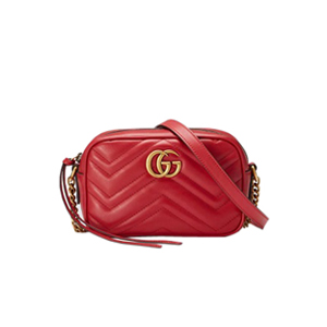 [스페셜오더]GUCCI-448065 6433 구찌 GG Marmont 미니 소프트 스트럭처드 체인 숄더백 레드