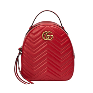 [스페셜오더]GUCCI-476671 6433 구찌 GG Marmont 퀼트 가죽 백팩 레드