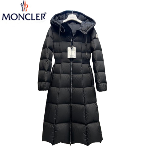 MONCLER-09215 몽클레어 블랙 나일론 롱 패딩 여성용