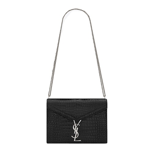 [스페셜오더]SAINT LAURENT-532750 생 로랑 블랙 크로커다일 무늬 CASSANDRA 카산드라 체인 숄더백