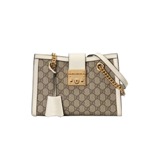 [스페셜오더]GUCCI-498156 9761 구찌 패드락 GG 수프림 캔버스 화이트 숄더 백