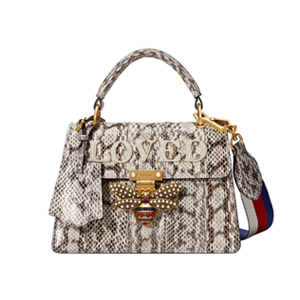 [스페셜오더]GUCCI-476541 9575 구찌 Queen Margaret 스네이크 스킨 탑 핸들 백