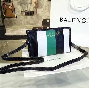  BALENCIAGA-B1188 발렌시아가 바자 스몰 스트랩 클러치 백 블랙/화이트/그린