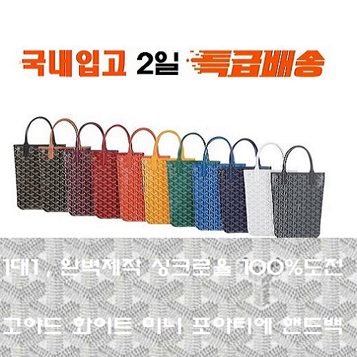 [국내입고 2일 특배송]GOYARD-고야드 화이트 포아티에 핸드백