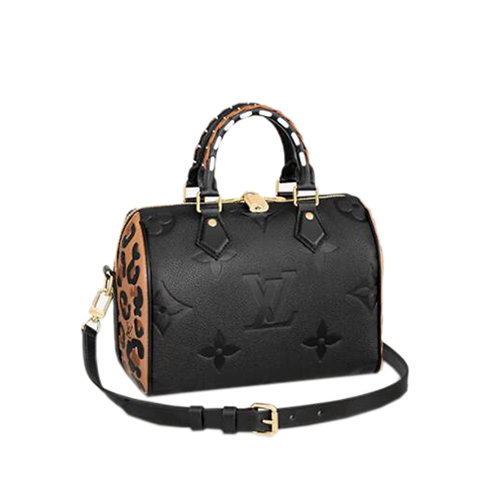 [스페셜오더]LOUIS VUITTON-M58524 루이비통 블랙 모노그램 앙프렝뜨 레오파드 프린트 스피디 반둘리에 25