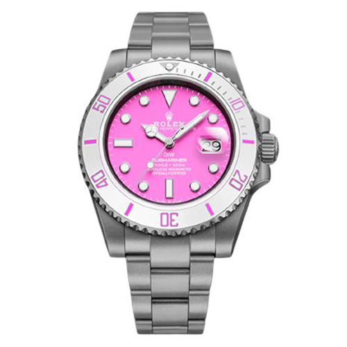 [스페셜오더]ROLEX x DiW-116610 롤렉스 서브마리너 스틸 화이트 베젤 FUCHSIA 904L