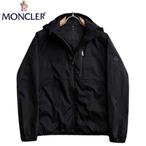 MONCLER-03037 몽클레어 블랙 나일론 바람막이 후드 재킷 남성용